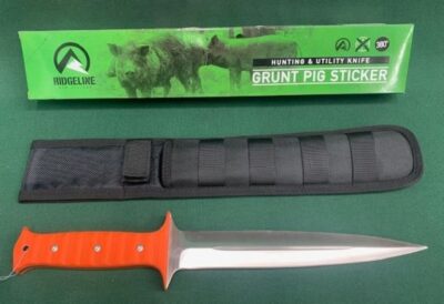 Ridgeline Grunt Pig Sticker Double Edge Blaze Orange