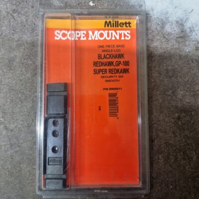 Millett Scope Mounts One Piece Base Angle-loc Blackhawk, Redhawk, Gp-100. Super Redhawk, Security Six Smoot Rr00011