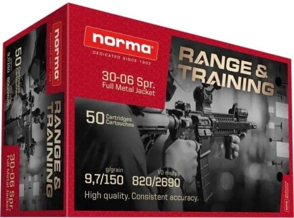 Norma 30-06 Sprg 150gr Range & Training Fmj 50pk