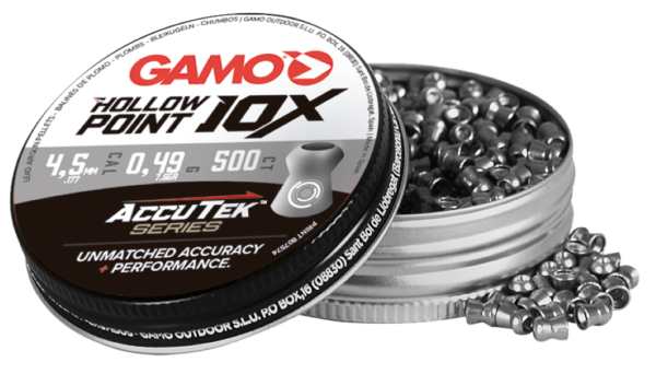 Gamo Accutek 10x Hoolw Point Pellets 177 Tin Of 500