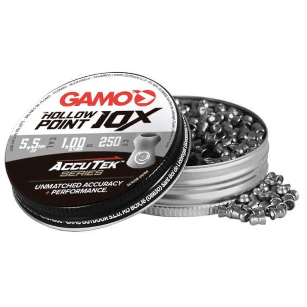 Gamo Accutek 10x Hollow Point 22 Tin Of 250