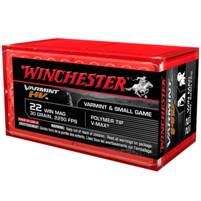 Winchester 22wmr 30gr Hv Vmax Varmint 2250fps Polymer Tip