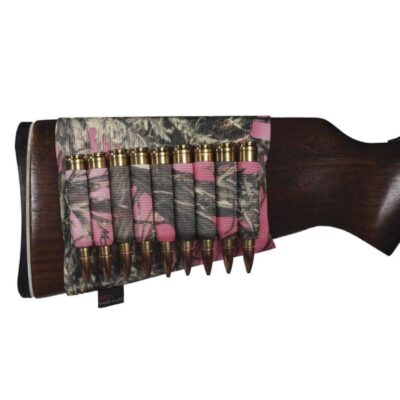 Grovtec Buttstock Cartridge Shell Holder Rifle Open Style True Timber Pink Camo