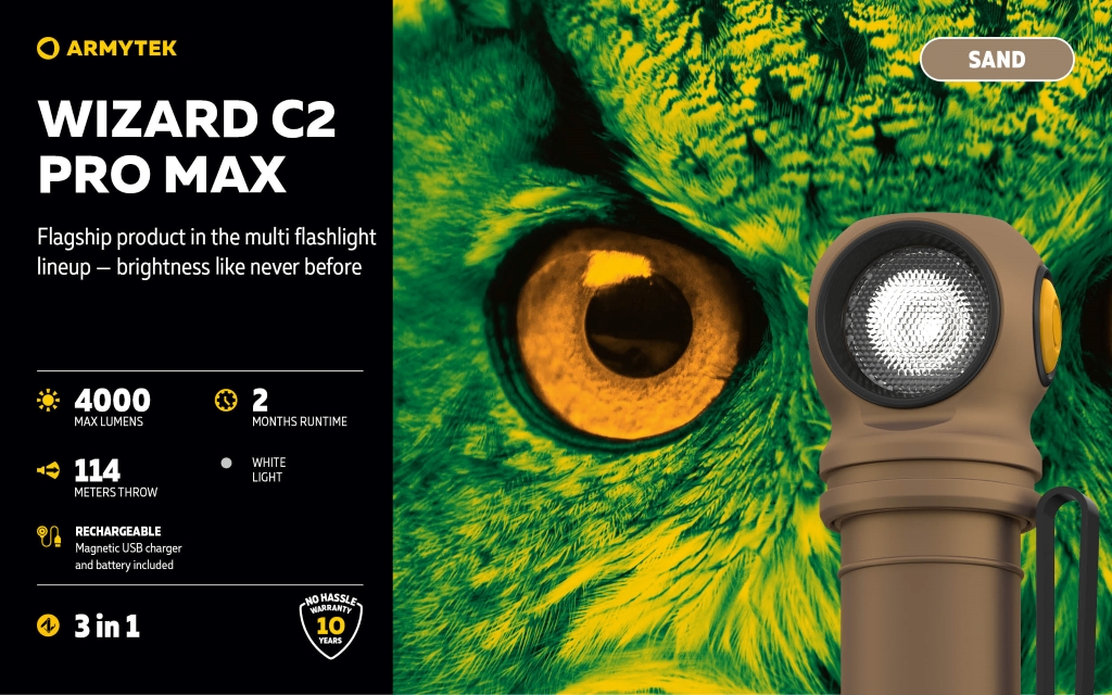 Armytek Wizard C2 Pro Max Sand Armytek Wizard C2 Pro Max Sand