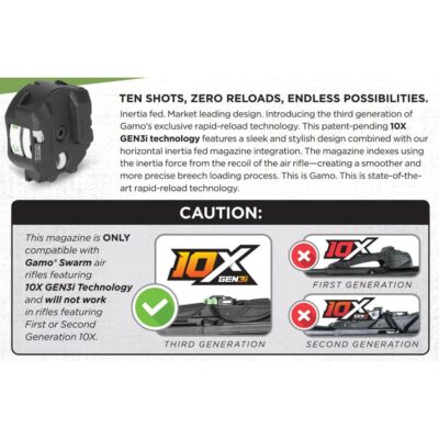 Gamo 10x Quick Shot Magazine 22cal Gen3